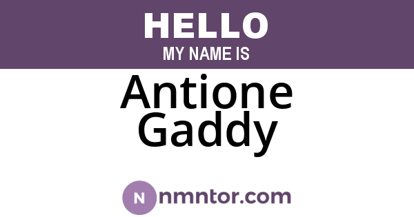 Antione Gaddy