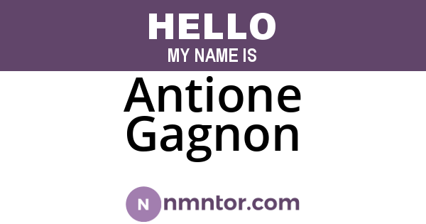 Antione Gagnon