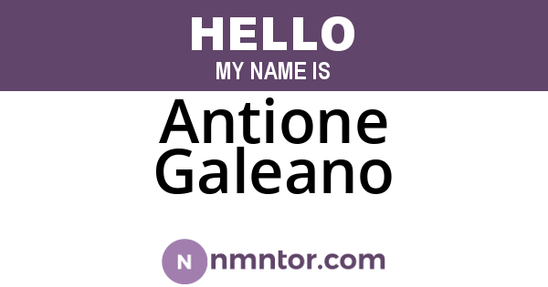Antione Galeano