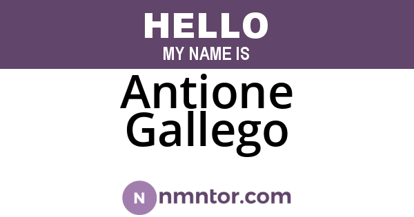 Antione Gallego