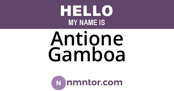 Antione Gamboa