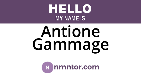 Antione Gammage