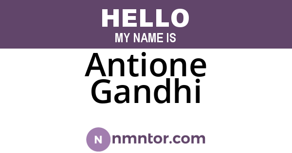 Antione Gandhi