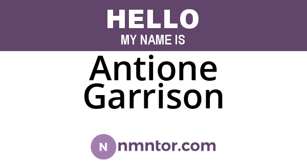 Antione Garrison