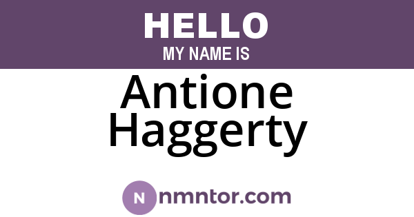 Antione Haggerty