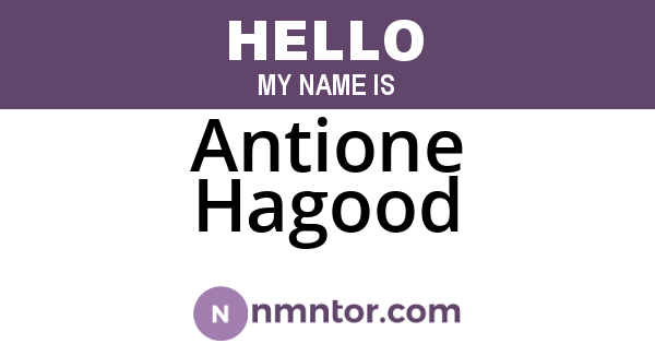 Antione Hagood