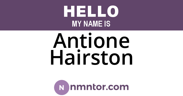 Antione Hairston