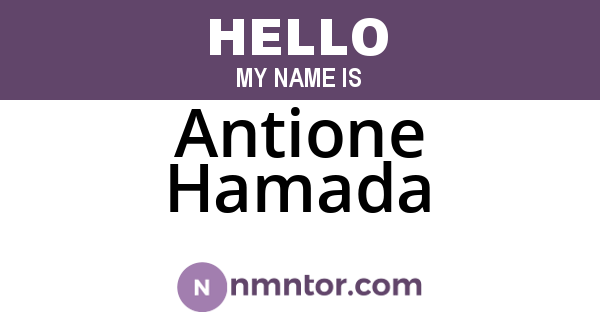 Antione Hamada