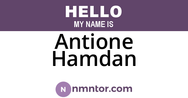 Antione Hamdan