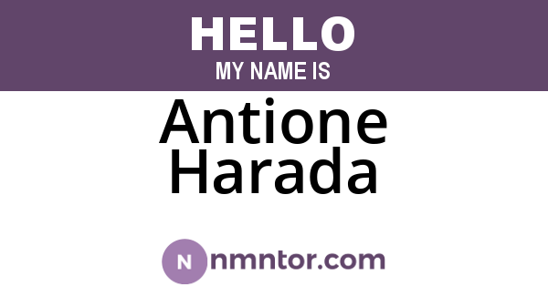 Antione Harada