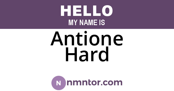 Antione Hard