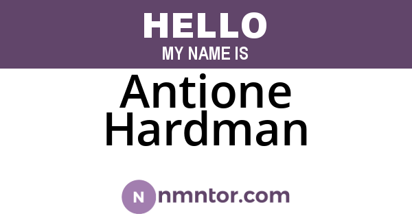 Antione Hardman