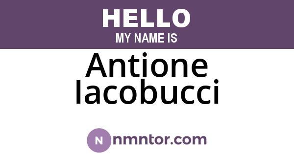 Antione Iacobucci