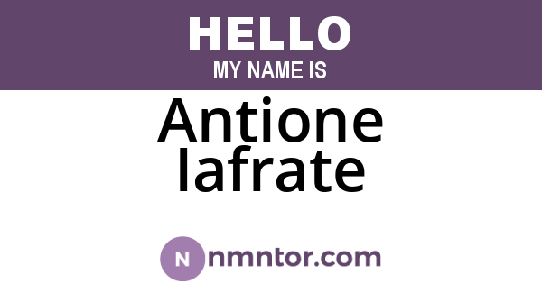 Antione Iafrate