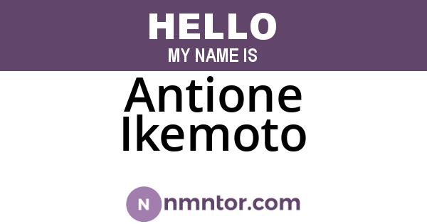 Antione Ikemoto