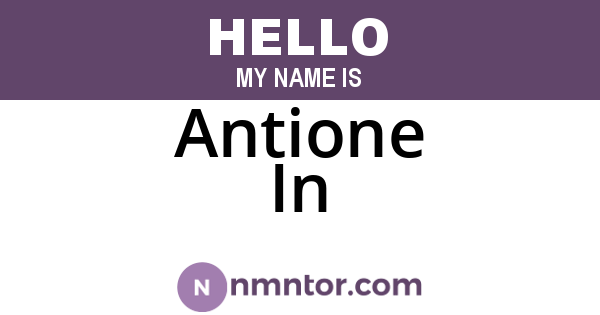 Antione In