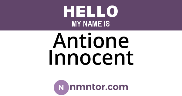Antione Innocent