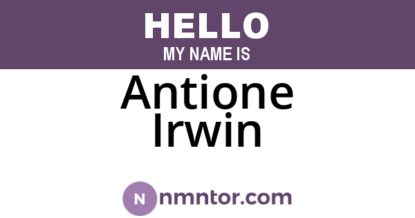 Antione Irwin