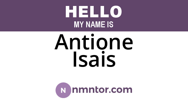 Antione Isais