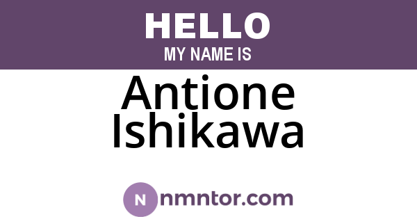 Antione Ishikawa
