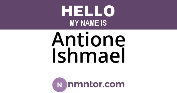 Antione Ishmael
