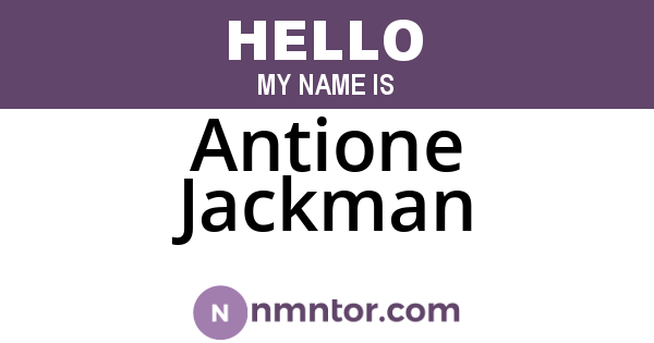 Antione Jackman