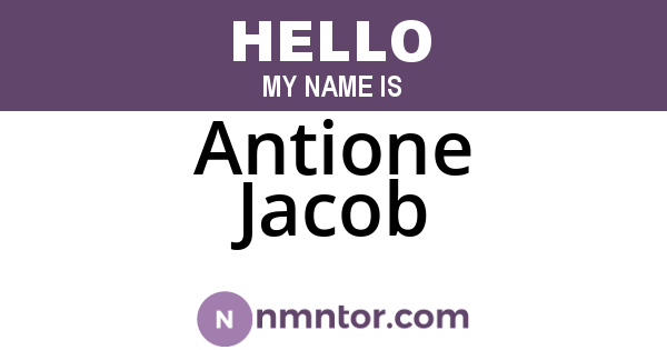 Antione Jacob