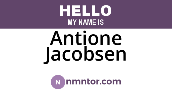 Antione Jacobsen