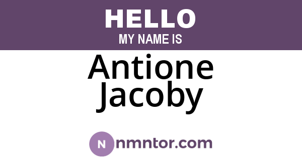 Antione Jacoby