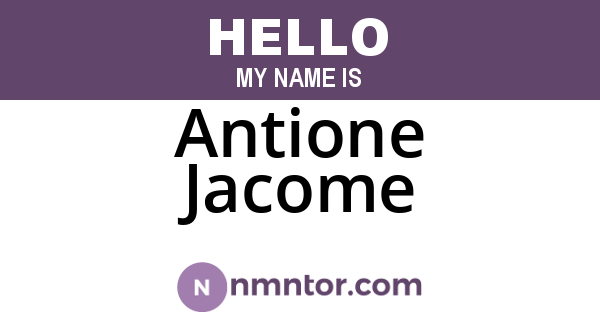 Antione Jacome