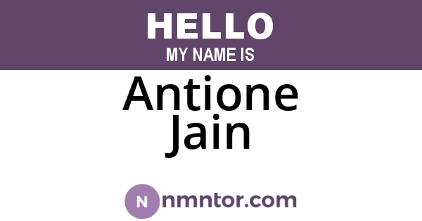 Antione Jain