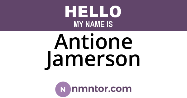 Antione Jamerson