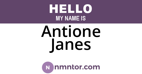 Antione Janes