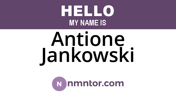 Antione Jankowski