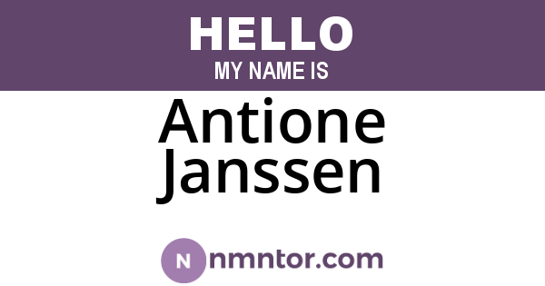 Antione Janssen