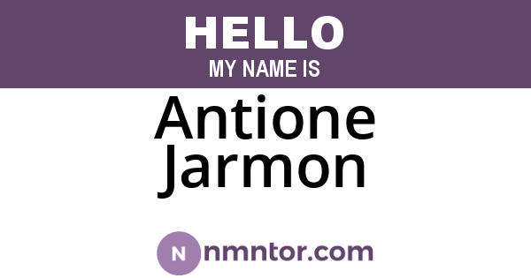 Antione Jarmon