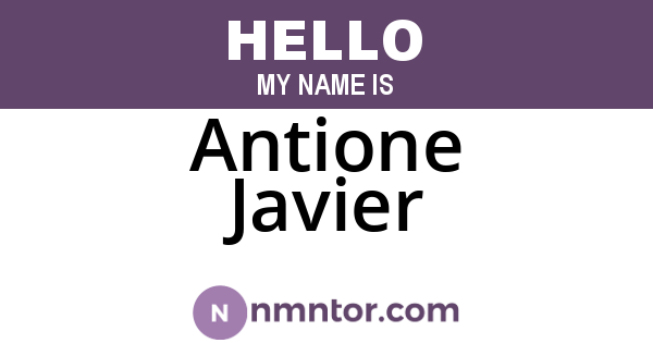 Antione Javier