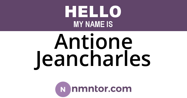 Antione Jeancharles