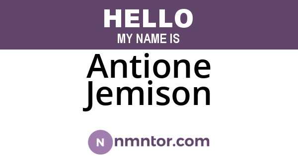 Antione Jemison