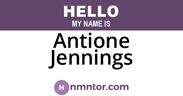 Antione Jennings