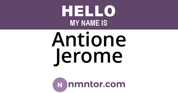 Antione Jerome
