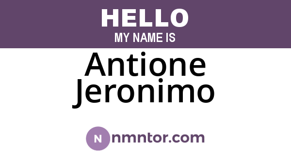 Antione Jeronimo