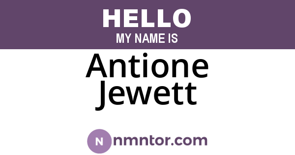 Antione Jewett