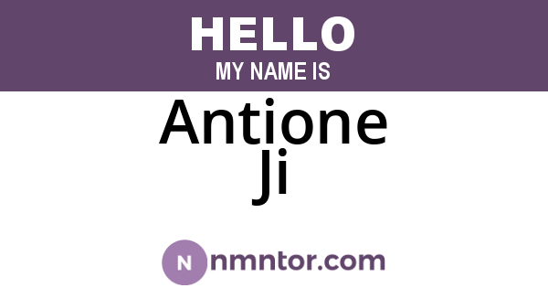 Antione Ji