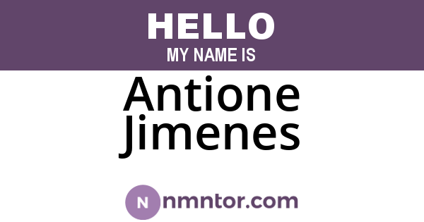 Antione Jimenes