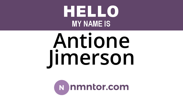 Antione Jimerson