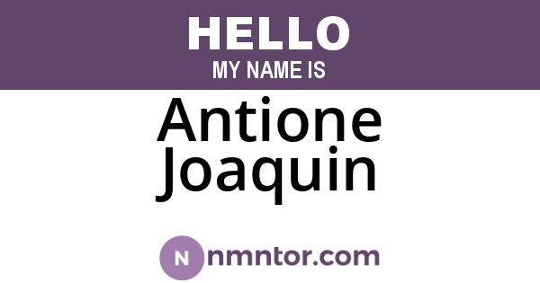 Antione Joaquin