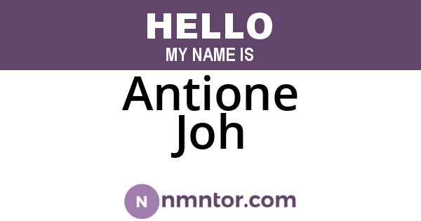 Antione Joh