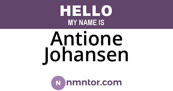 Antione Johansen