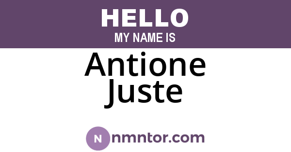 Antione Juste